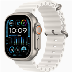 Apple Watch Ultra 2, GPS + Cellular, 49mm, Titanium (White Ocean Band)