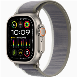Apple Watch Ultra 2, GPS + Cellular, 49mm, Titanium (Green/Gray Trail Loop M/L)