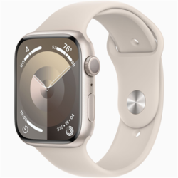 Apple Watch Series 9, GPS, 45mm, Starlight (Starlight Silicone Strap M/L)