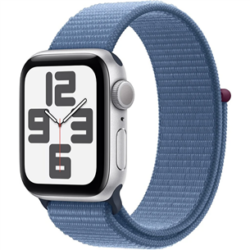 Apple Watch SE (2023), GPS, 44mm, Silver (Winter Blue Sport Loop)