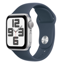 Apple Watch SE (2023), GPS, 40mm, Silver(Storm Blue Sport Band S/M)