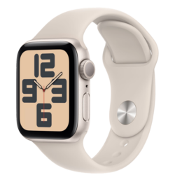 Apple Watch SE (2023), GPS, 40mm, Starlight (Light Pink Sport Band S/M)
