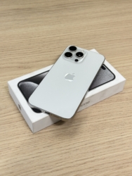 Kasutatud Apple iPhone 15 Pro Max 256GB - White Titanium (Grade A+)